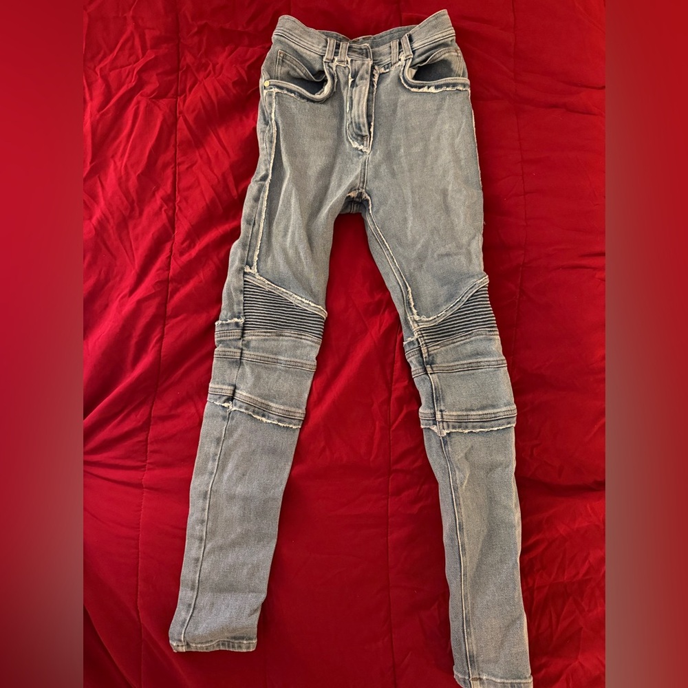 Balmain Moto Style Jeans